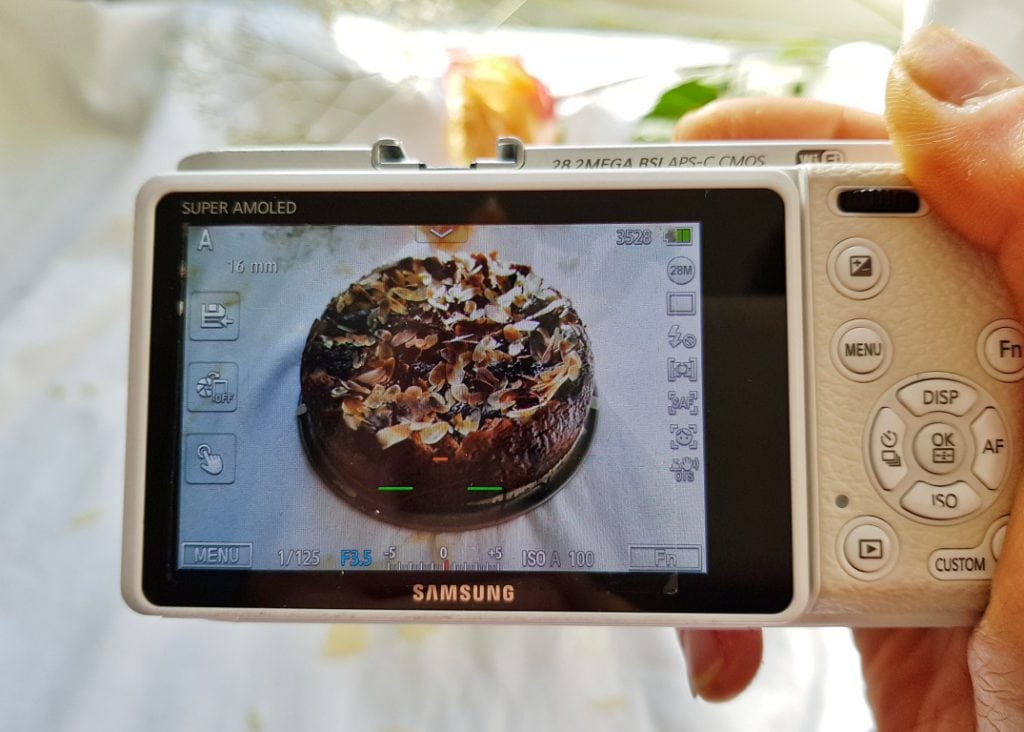Cake through camera lenses