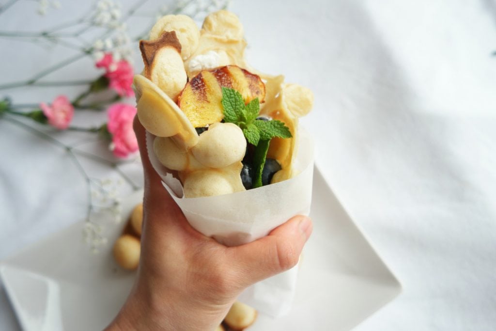 Healthy Egg Bubble Waffles to go