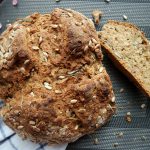 Seeds and herbs Potato Soda Bread in slices
