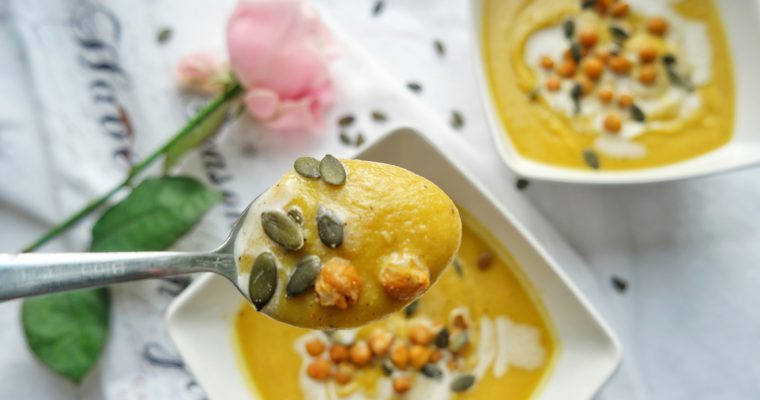 Roasted Pumpkin & Cauliflower Cream Soup